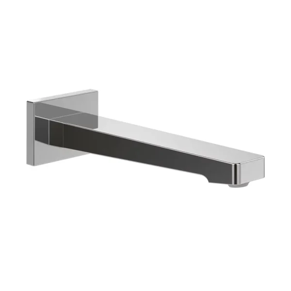 Villeroy and Boch Architectura Chrome Wall Mounted Square Bath Spout