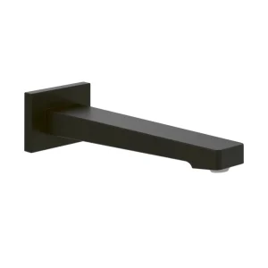 Villeroy and Boch Architectura Matt Black Wall Mounted Square Bath Spout