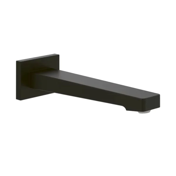 Villeroy and Boch Architectura Matt Black Wall Mounted Square Bath Spout