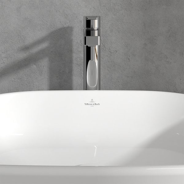 Villeroy and Boch Architectura Tall Single Lever Basin Mixer with Push open Waste   Chrome - Image 2