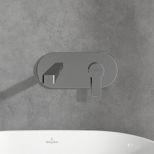 Villeroy and Boch Architectura Wall Mounted Single Lever Basin Mixer   Chrome - Image 2