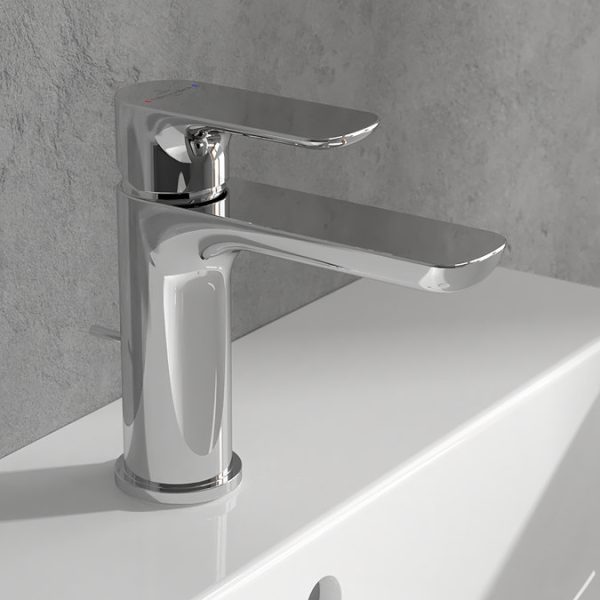Villeroy and Boch O.novo Single Lever Basin Mixer with Pop up Waste   Chrome - Image 2