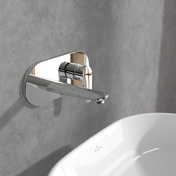 Villeroy and Boch O.novo Start Wall Mounted Single Lever Basin Mixer   Chrome - Image 3