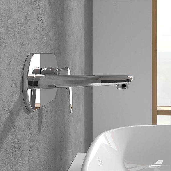 Villeroy and Boch O.novo Start Wall Mounted Single Lever Basin Mixer   Chrome - Image 4