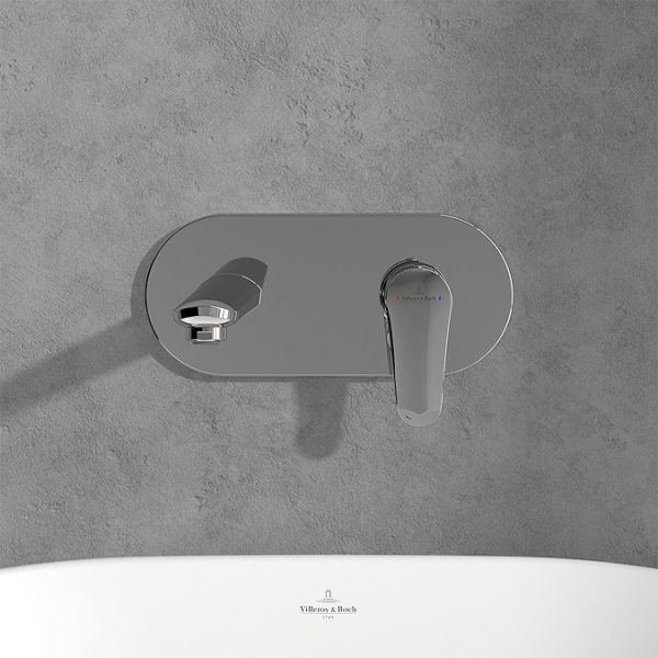 Villeroy and Boch O.novo Start Wall Mounted Single Lever Basin Mixer   Chrome - Image 2