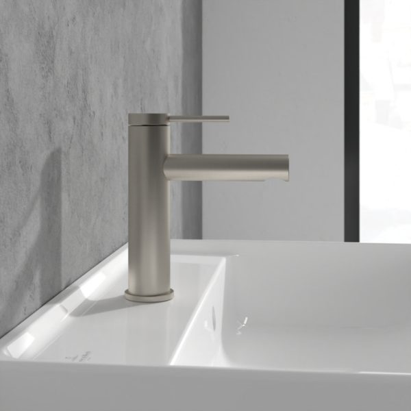 Villeroy and Boch Elements Loop & Friends Basin Mixer with Pop up Waste   Brushed Nickel Matt - Image 4