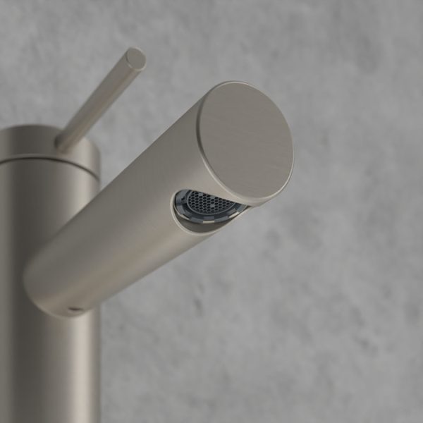 Villeroy and Boch Elements Loop & Friends Basin Mixer with Pop up Waste   Brushed Nickel Matt - Image 2