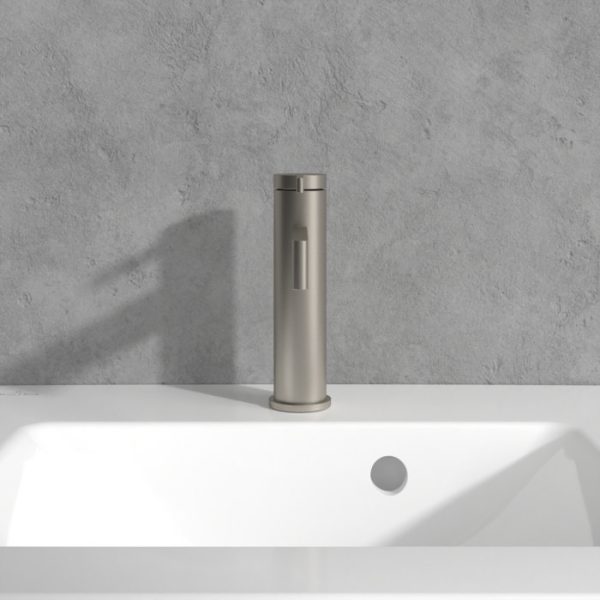 Villeroy and Boch Dawn Slim Single Lever Basin Mixer   Brushed Nickel Matt - Image 2