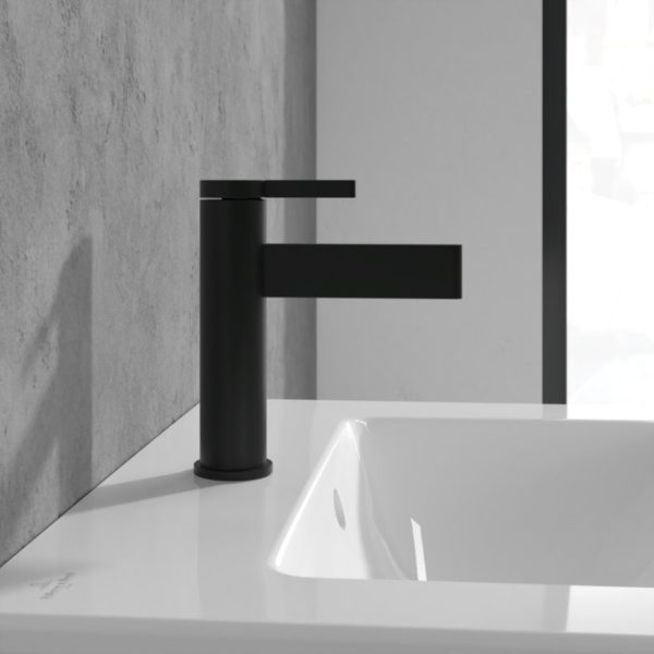 Villeroy and Boch Dawn Slim Single Lever Basin Mixer   Matt Black - Image 4