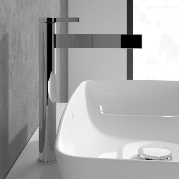 Villeroy and Boch Dawn Slim Tall Single Lever Basin Mixer   Chrome - Image 4