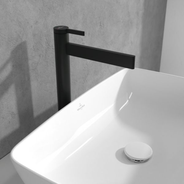 Villeroy and Boch Dawn Slim Tall Single Lever Basin Mixer   Matt Black - Image 3