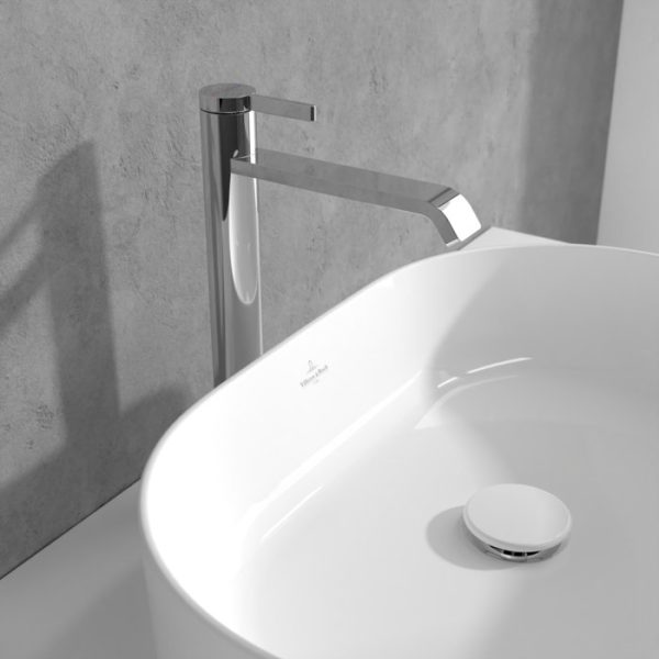Villeroy and Boch Dawn Tall Single Lever Basin Mixer   Chrome - Image 3