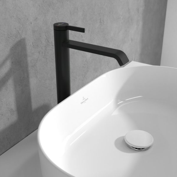 Villeroy and Boch Dawn Tall Single Lever Basin Mixer   Matt Black - Image 3