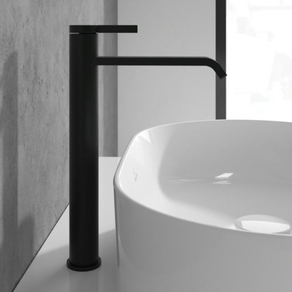 Villeroy and Boch Dawn Tall Single Lever Basin Mixer   Matt Black - Image 4