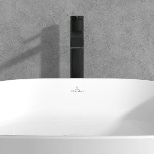 Villeroy and Boch Dawn Tall Single Lever Basin Mixer   Matt Black - Image 2