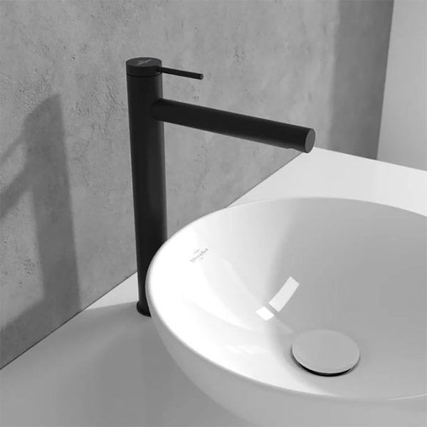 Villeroy and Boch Loop & Friends Tall Single Lever Basin Mixer   Matt Black - Image 2