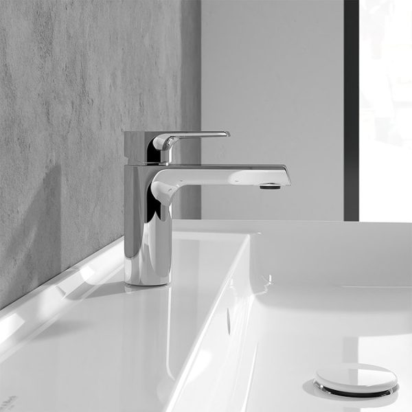 Villeroy and Boch Liberty Chrome Mini Single Lever Basin Mixer with Pop up Waste - Image 4