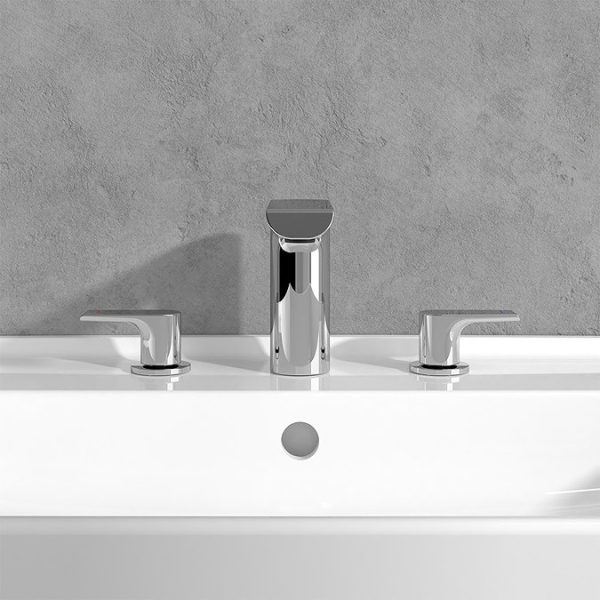 Villeroy and Boch Liberty Chrome Deck Mounted (3TH) Basin Mixer - Image 2