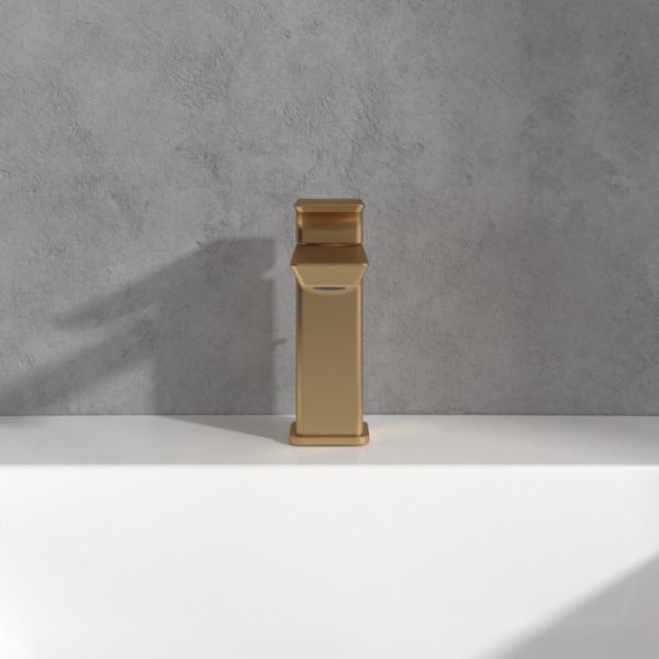 Villeroy and Boch Subway 3.0 Single Lever Basin Mixer with Pop up Waste   Brushed Gold - Image 5