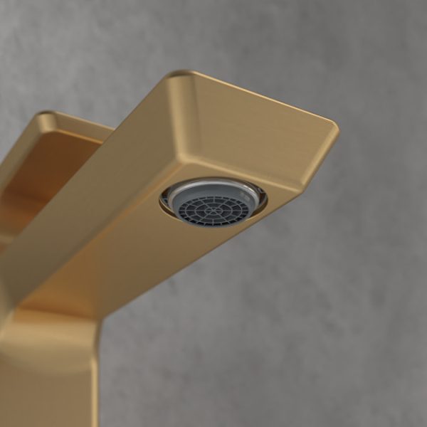 Villeroy and Boch Subway 3.0 Single Lever Basin Mixer with Pop up Waste   Brushed Gold - Image 2