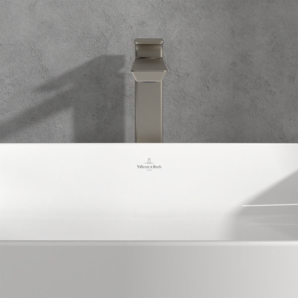 Villeroy and Boch Subway 3.0 Tall Single Lever Basin Mixer   Brushed Nickel Matt - Image 2