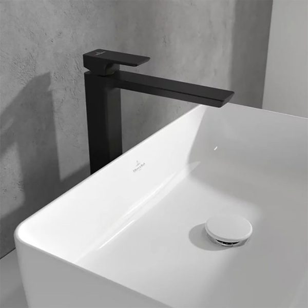 Villeroy and Boch Subway 3.0 Tall Single Lever Basin Mixer   Matt Black - Image 2