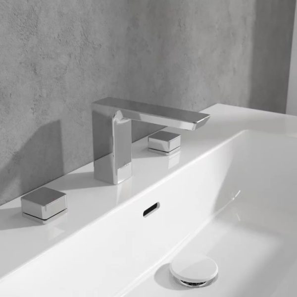 Villeroy and Boch Subway 3.0 Deck Mounted (3TH) Basin Mixer   Chrome - Image 3