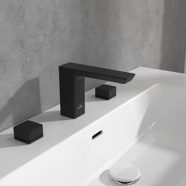 Villeroy and Boch Subway 3.0 Deck Mounted (3TH) Basin Mixer   Matt Black - Image 3
