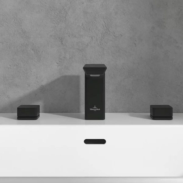 Villeroy and Boch Subway 3.0 Deck Mounted (3TH) Basin Mixer   Matt Black - Image 2