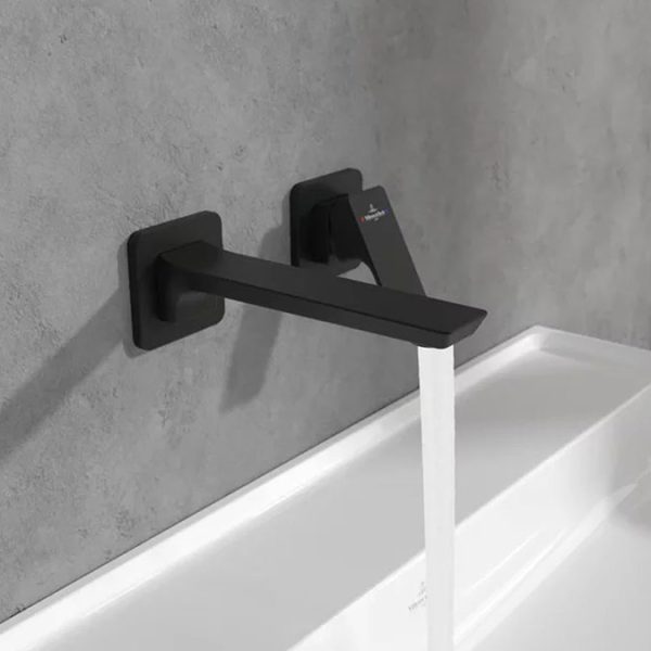 Villeroy and Boch Subway 3.0 Wall Mounted Single Lever Basin Mixer   Matt Black - Image 2