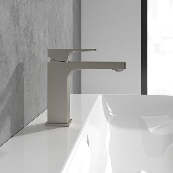 Villeroy and Boch Architectura Square Single Lever Basin Mixer with Pop up Waste   Brushed Nickel Matt - Image 4