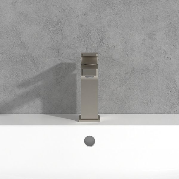 Villeroy and Boch Architectura Square Single Lever Basin Mixer with Pop up Waste   Brushed Nickel Matt - Image 2