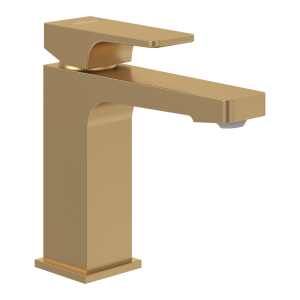 Villeroy and Boch Architectura Square Single Lever Basin Mixer with Pop up Waste   Brushed Gold