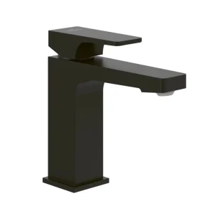 Villeroy and Boch Architectura Modern Matt Black Square Single Lever Basin Mixer with Pop Up Waste Matt Black