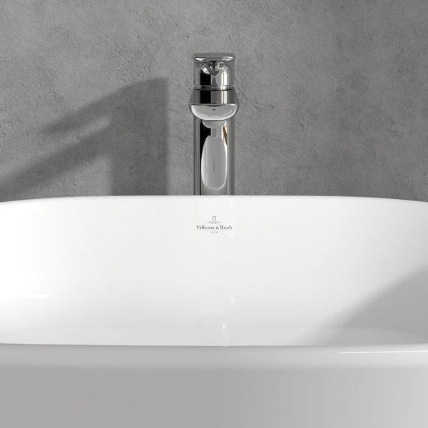 Villeroy and Boch O.novo Tall Basin Mixer with Push open Waste   Chrome - Image 2