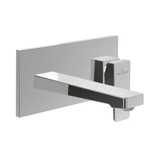 Villeroy and Boch Architectura Square Wall Mounted Single Lever Basin Mixer   Chrome