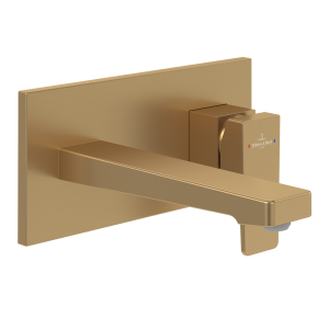 Villeroy and Boch Architectura Square Wall Mounted Single Lever Basin Mixer   Brushed Gold