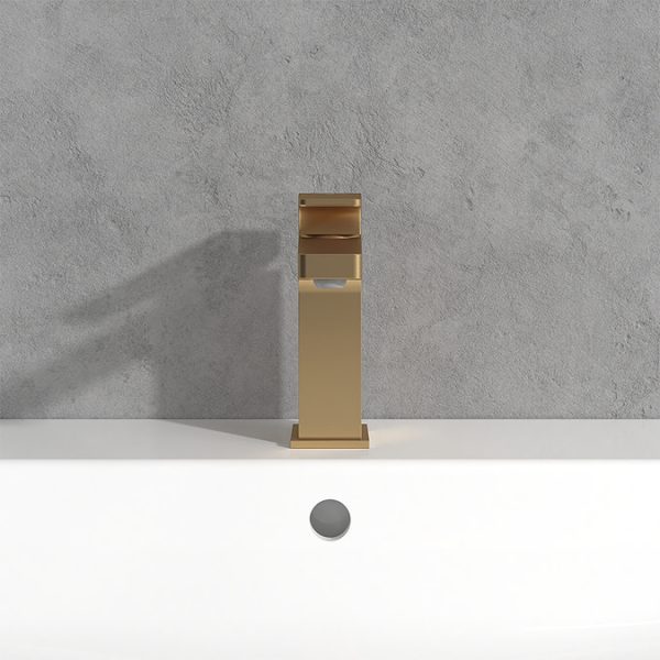 Villeroy and Boch Architectura Square Single Lever Basin Mixer   Brushed Gold - Image 2
