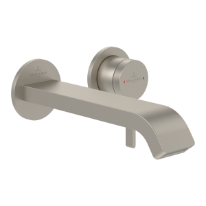 Villeroy and Boch Dawn Wall Mounted Single Lever Basin Mixer   Brushed Nickel Matt