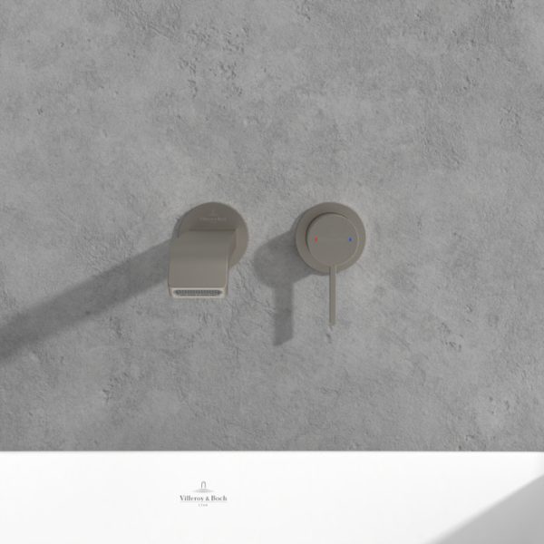 Villeroy and Boch Dawn Wall Mounted Single Lever Basin Mixer   Brushed Nickel Matt - Image 5