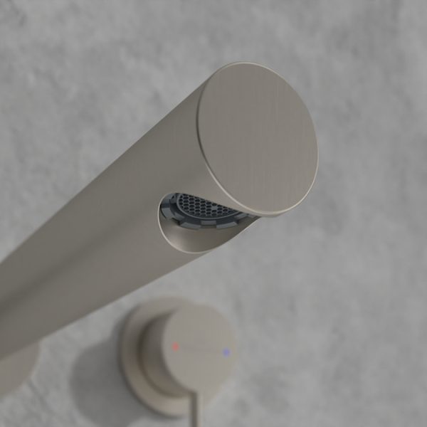 Villeroy and Boch Loop & Friends Wall Mounted Single Lever Basin Mixer   Brushed Nickel Matt - Image 2