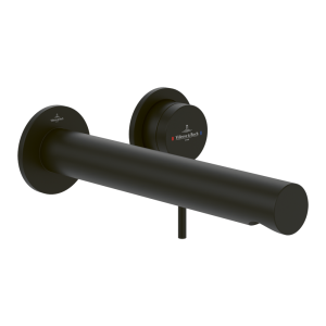Villeroy and Boch Loop & Friends Wall Mounted Single Lever Basin Mixer   Matt Black