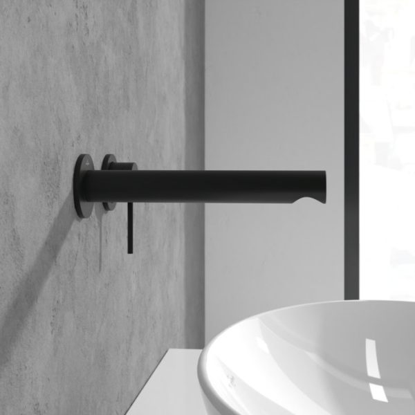Villeroy and Boch Loop & Friends Wall Mounted Single Lever Basin Mixer   Matt Black - Image 4