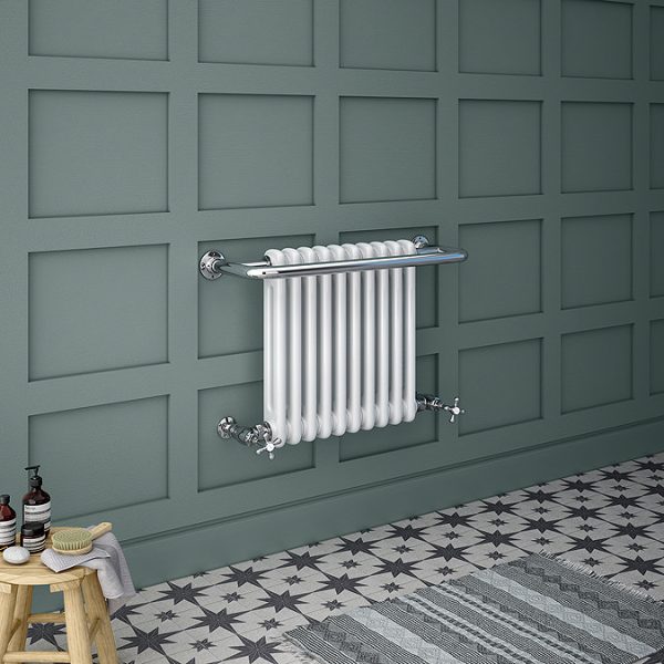 Bromley Traditional Wall Hung Towel Rail Radiator (742 x 492mm) - Image 4