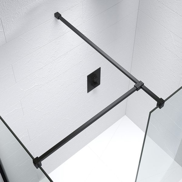 Kudos Ultimate 10mm Matt Black Corner Walk In Enclosure - Image 2
