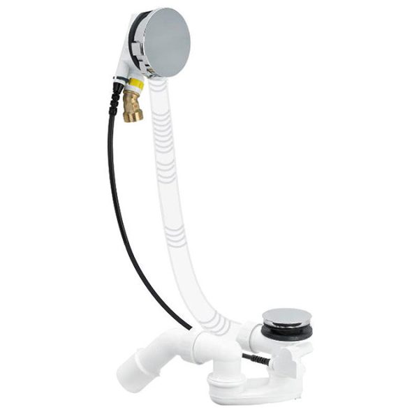 Villeroy & Boch Round 3 Way Complete Bath and Shower Set with Fixed Head, Handset and Overflow Filler Chrome - Image 2