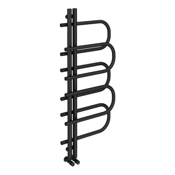 Malmo Designer Radiator 1200 x 500 Matt Black - Image 3