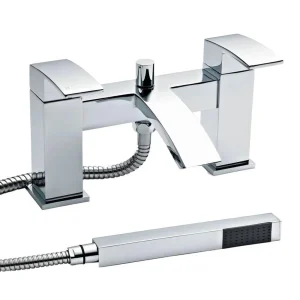 Nuie Vibe Sinclair Bath Shower Mixer with Shower Kit + Wall Bracket