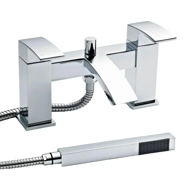 Nuie Vibe Sinclair Bath Shower Mixer with Shower Kit + Wall Bracket