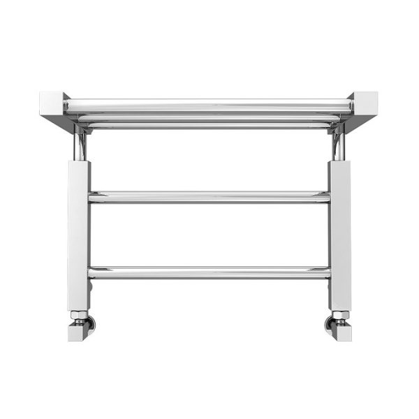 Brooklyn Modern 350 x 500mm Chrome Heated Towel Rail Shelf - Image 4